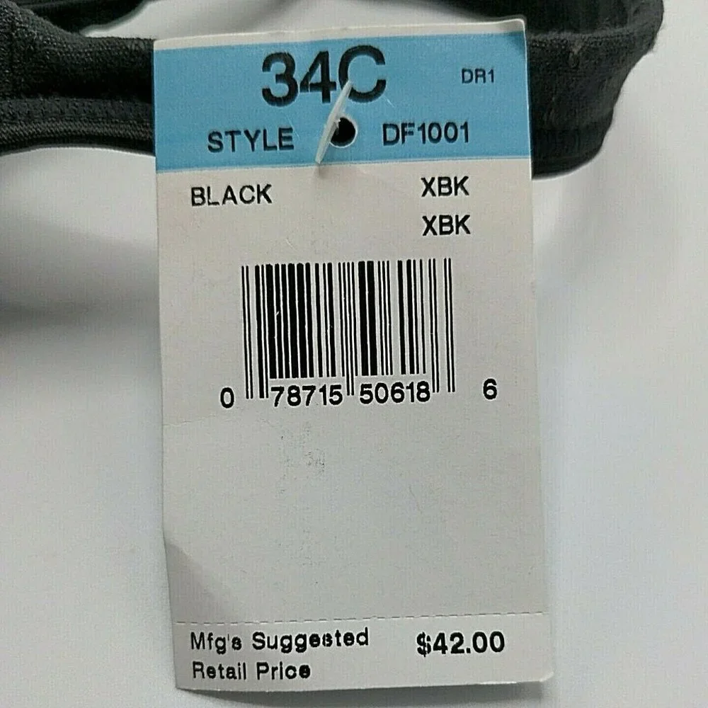 Bali Womens Bra Revolution Foam Underwire Cool Comfort Black Size 34C NEW - Picture 10 of 12